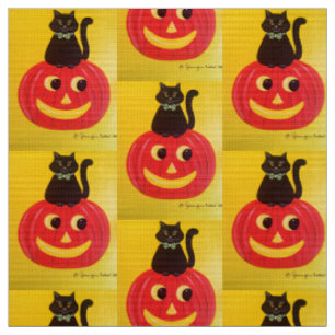 Halloween Kitty Kitty Fabric