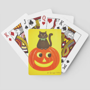 Halloween Kitty Kitty Playing Cards