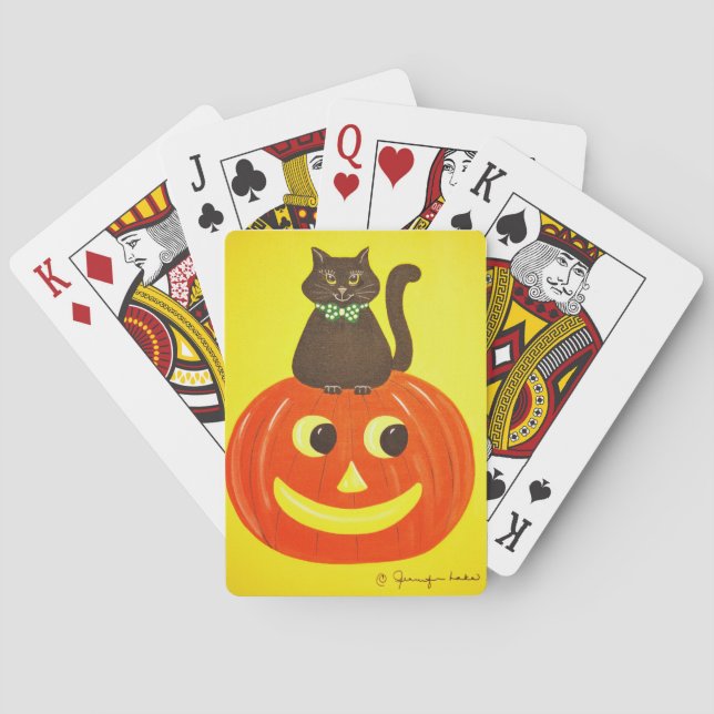 Halloween Kitty Kitty Playing Cards (Back)