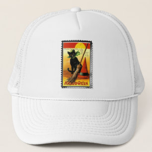 Halloween Kitty Sitting Witches Hat