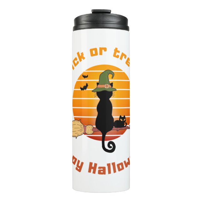 Halloween kitty   thermal tumbler (Front)