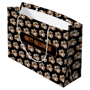 Halloween: Kleine Geister mit Kürbissen - Large Gift Bag