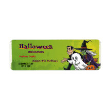 Halloween Label Birthday Kid Party Halloween Label