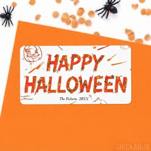 Halloween Label, Minimalist Modern halloween Label