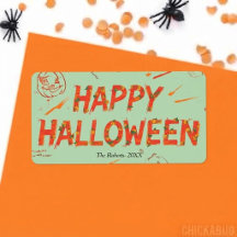 Halloween Label, Minimalist Modern halloween