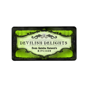 Halloween Labels - Lime Green Custom Halloween