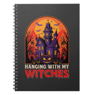 Halloween Laboratory Monster Pumpkin Moon Vector Notebook