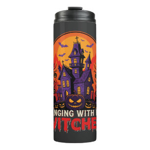 Halloween Laboratory Monster Pumpkin Moon Vector Thermal Tumbler