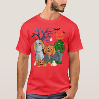 Halloween Labradoodle Dog Witch Scary Halloween Co T-Shirt