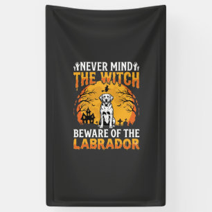 Halloween Labrador Beware of the Dog Banner