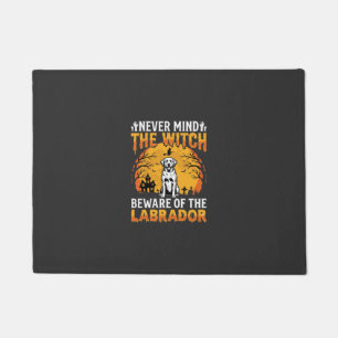 Halloween Labrador Beware of the Dog Doormat
