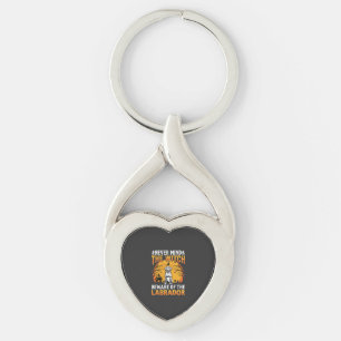 Halloween Labrador Beware of the Dog Key Ring
