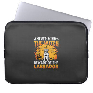 Halloween Labrador Beware of the Dog Laptop Sleeve