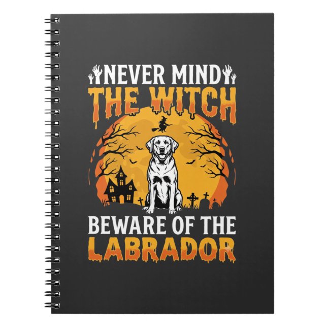 Halloween Labrador Beware of the Dog Notebook (Front)