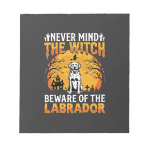 Halloween Labrador Beware of the Dog Notepad