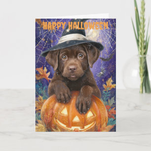 Halloween Labrador Dog Holiday Card