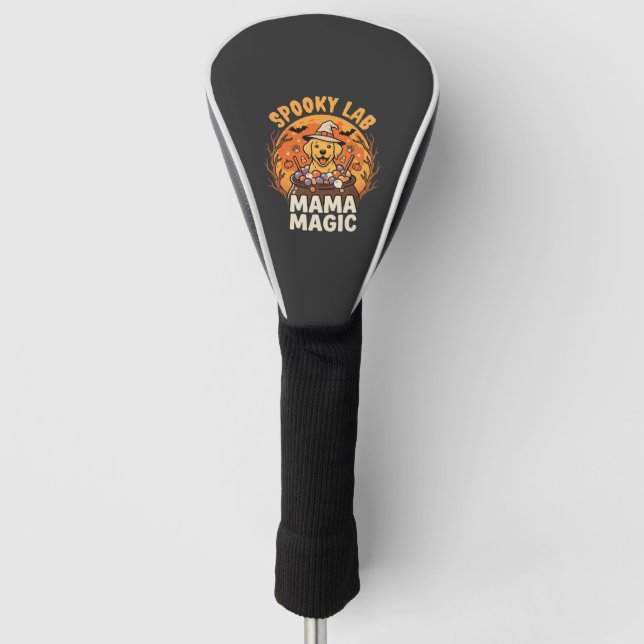 Halloween Labrador Mum Magic Golf Head Cover (Front)