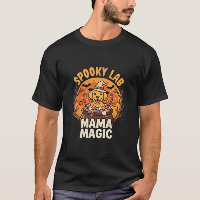 Halloween Labrador Mum Magic T-Shirt (Front)