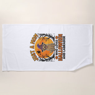 Halloween Labrador Mum Vintage Dog Design_1 Beach Towel