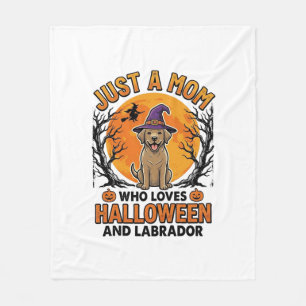 Halloween Labrador Mum Vintage Dog Design_1 Fleece Blanket