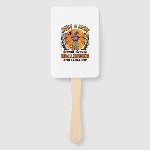 Halloween Labrador Mum Vintage Dog Design_1 Hand Fan