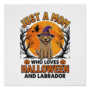 Halloween Labrador Mum Vintage Dog Design_1 Poster