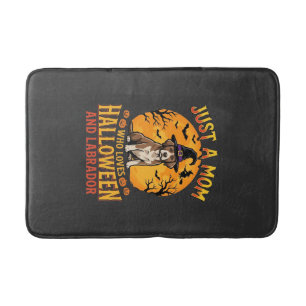 Halloween Labrador Mum Witch Dog Design_1 Bath Mat