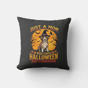 Halloween Labrador Mum Witch Dog Design_1 Cushion