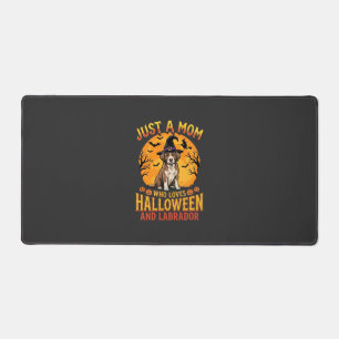 Halloween Labrador Mum Witch Dog Design_1 Desk Mat