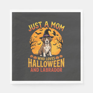 Halloween Labrador Mum Witch Dog Design_1 Napkin