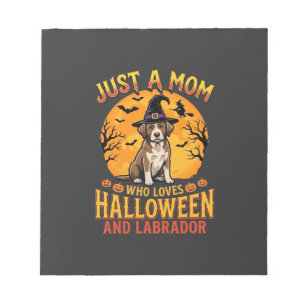 Halloween Labrador Mum Witch Dog Design_1 Notepad