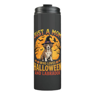 Halloween Labrador Mum Witch Dog Design_1 Thermal Tumbler