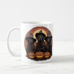 Halloween Labrador Retriever Dogs Witch Hats Coffee Mug