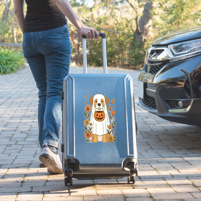 Halloween Labrador Retriever Flowers (Suitcase Insitu)
