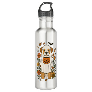 Halloween Labrador Retriever Flowers 710 Ml Water Bottle
