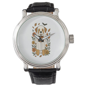 Halloween Labrador Retriever Flowers Watch