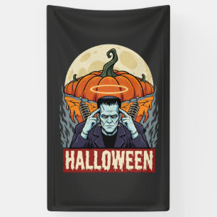 Halloween Labrador Retriever Witch Dog Vintage Vec Banner