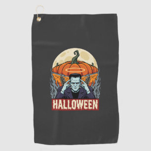 Halloween Labrador Retriever Witch Dog Vintage Vec Golf Towel