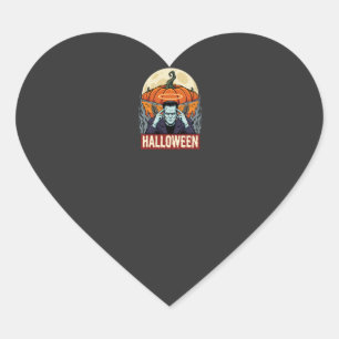 Halloween Labrador Retriever Witch Dog Vintage Vec Heart Sticker