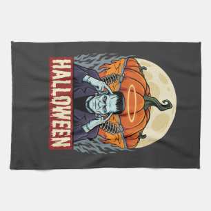 Halloween Labrador Retriever Witch Dog Vintage Vec Tea Towel