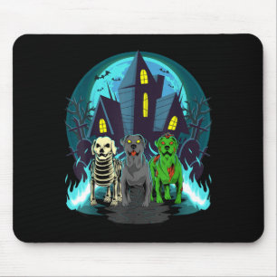 Halloween Labrador Retrievers Zombie Skeleton Mouse Mat