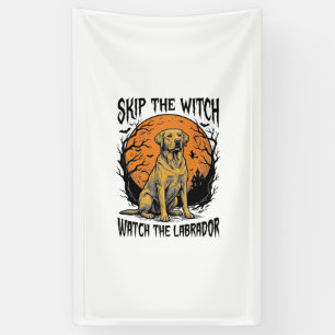 Halloween Labrador Shirt with Spooky Dog Warning_1 Banner