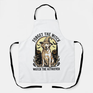 Halloween Labrador Witch Vintage Retriever Dog Des Apron