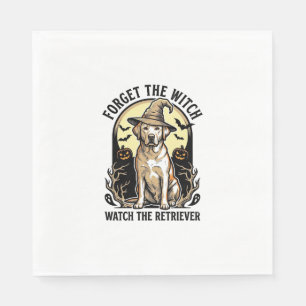 Halloween Labrador Witch Vintage Retriever Dog Des Napkin