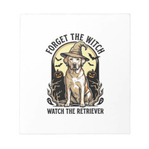Halloween Labrador Witch Vintage Retriever Dog Des Notepad