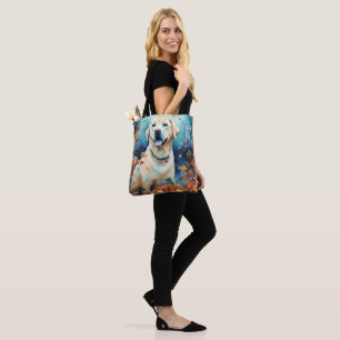 Halloween Labrador With Pumpkins Scary Tote Bag