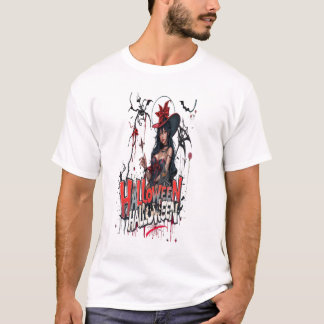 halloween ladies graffiti art 3D family T-Shirt
