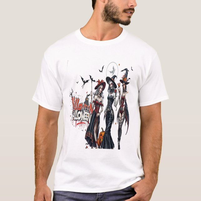 halloween ladies graffiti art family women T-Shirt (Front)