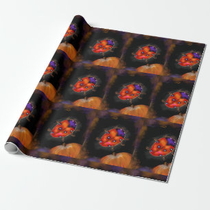 Halloween Ladybug Wrapping Paper