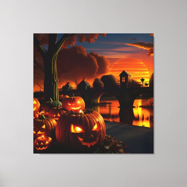 Halloween Landscape  Canvas Print (Front)
